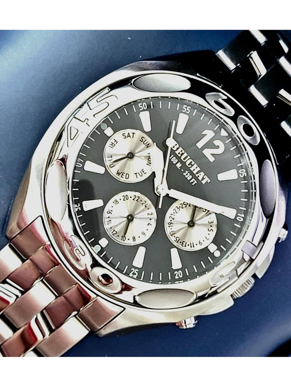 Beuchat Equipage Swiss Chrono Watch Mens‎ Watch Box & Papers